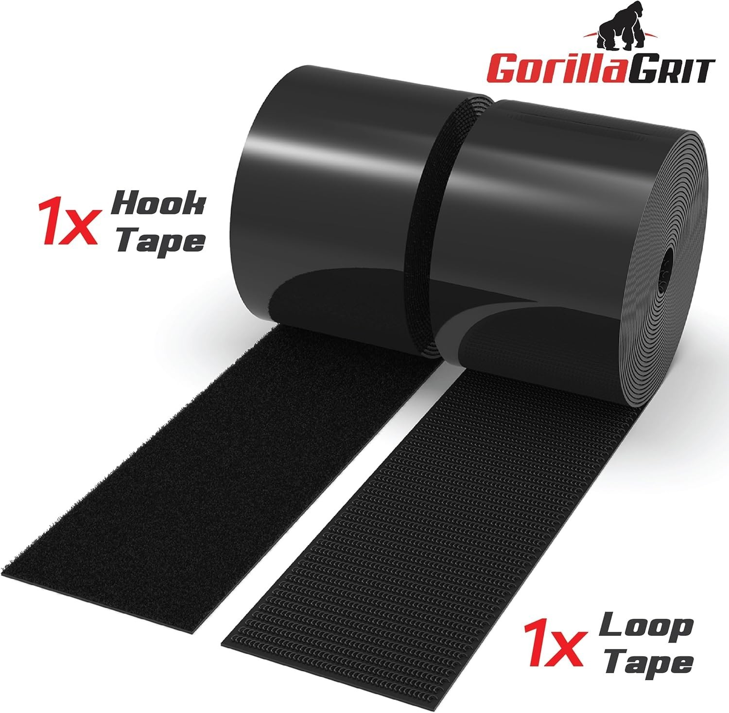 Self-Adhesive Hook and Loop Tape – 15ft x 2 inch Wide – Heavy Duty Sticky Bac…