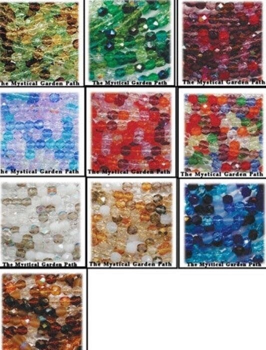 50 Czech Fire Polished Glass 8mm Round Beads MIX with 1mm Hole