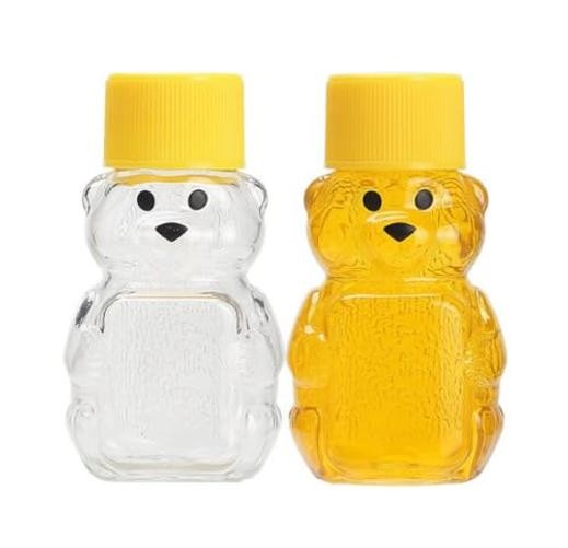 Pack Honey Bear Bottle 2oz Bear Shape Clear Empty Honey Bottles Honey Jar 6