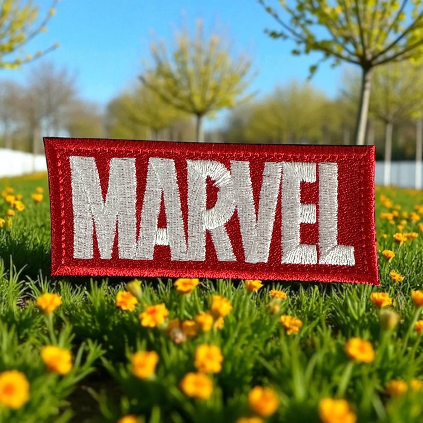 Marvel Logo Embroidery Patch 2″ X 4″ – 2.5″ X 6″ – 3.4″ X 8.00″