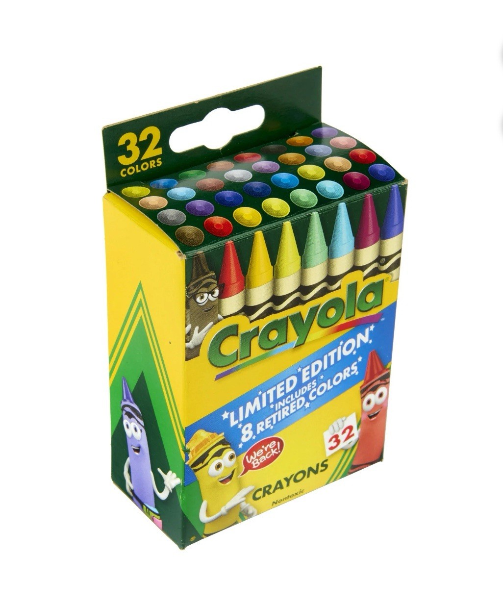32-Pack CRAYOLA Crayons with 8 Retired Colors Non-Toxic | 2025 Limited Edition