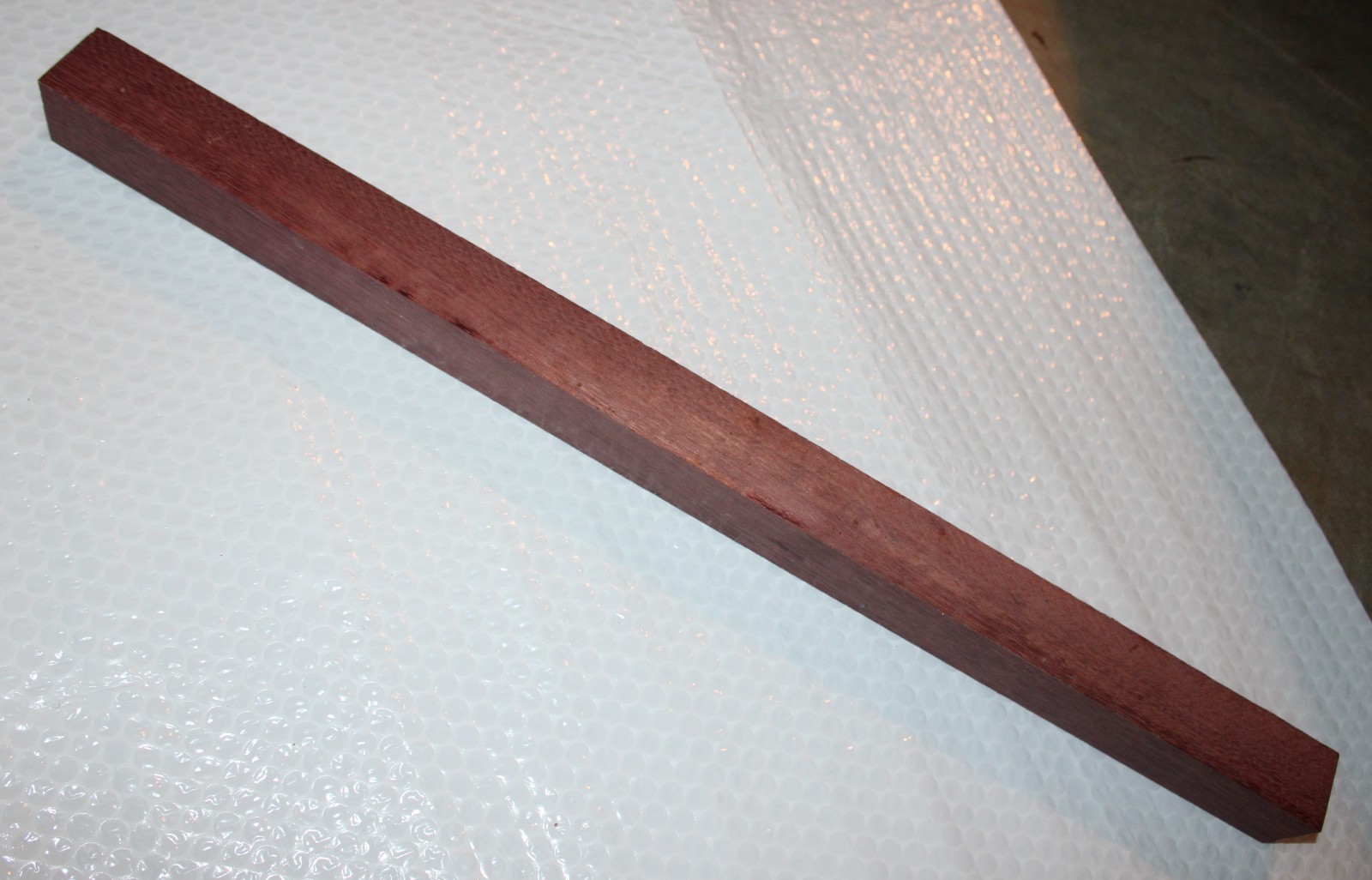 Purpleheart Wood 1 1/2″ x 1 1/2″ x 24″ Brazil 1 lb 12.3 oz. New Old Stock NOS
