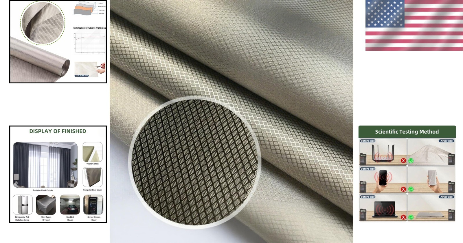 Versatile 39″x43″ Copper-Nickel Faraday Fabric for Signal Reduction & Crafting