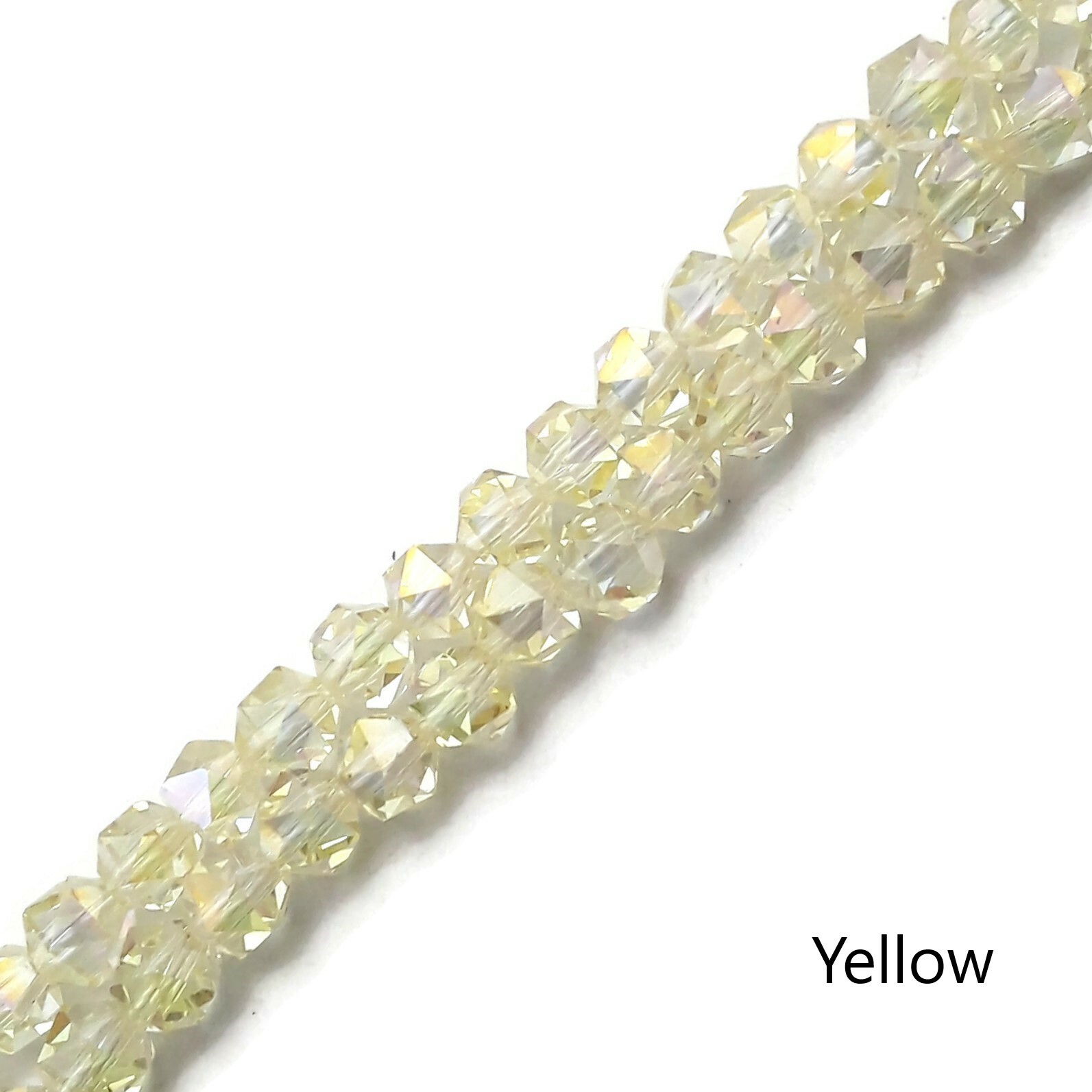 Crystal Glass Faceted Star Cut Round Beads 6mm 13″ Strand