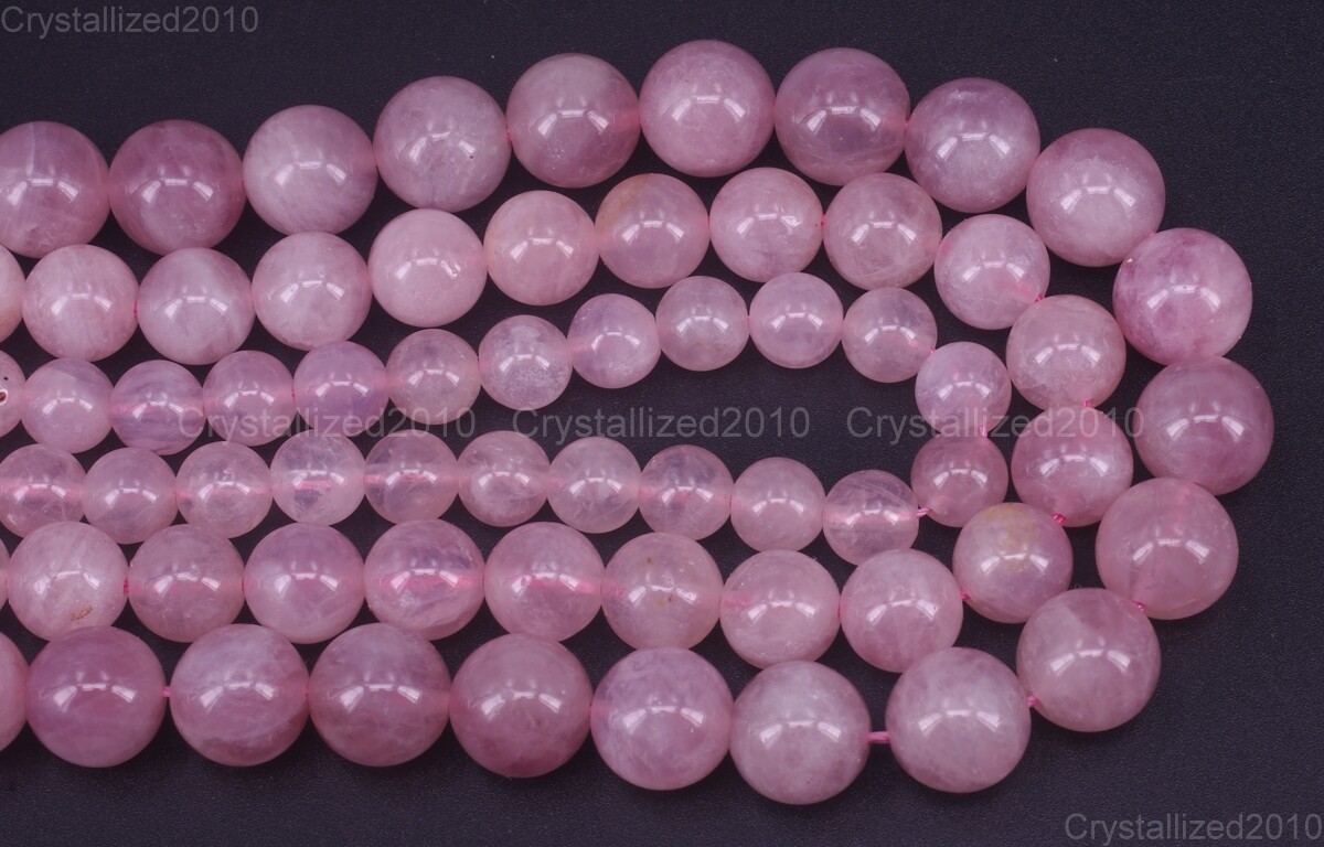 AA Natural Purple Madagascar Rose Quartz Gemstone Round Beads 6mm 8mm 10mm 15.5″