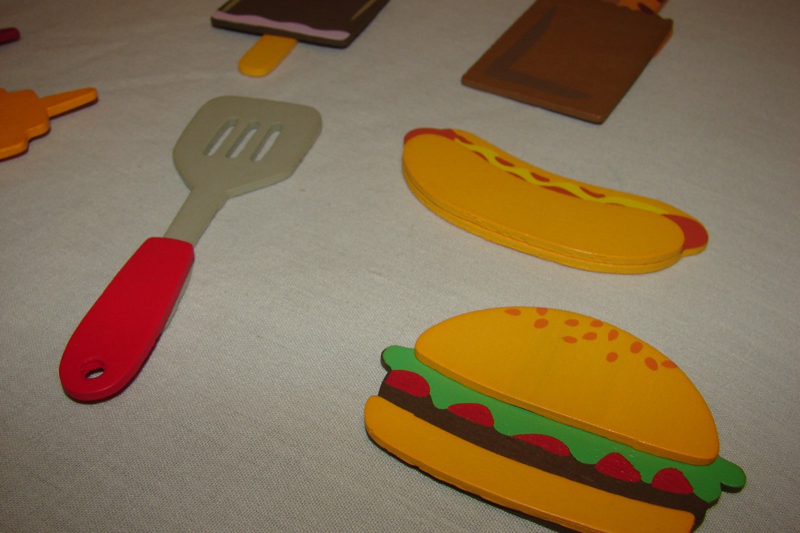 Summer Picnic Camping Embellishments Card Scrapbook Decoration Wood