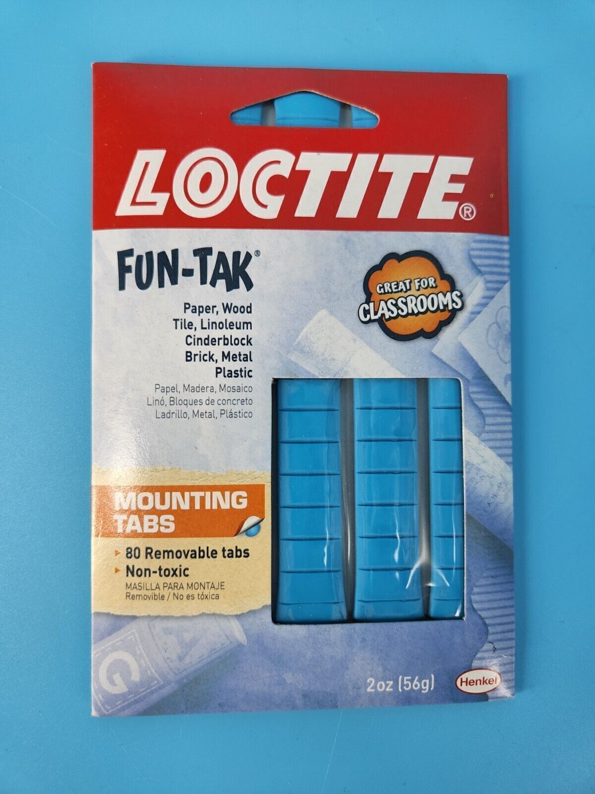 Loctite Fun-Tak Mounting Tabs 80 Total Non Toxic New Unopened Free Shipping