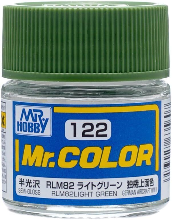 Mr. Hobby C122 Mr. Color Semi Gloss RLM82 Light Green Lacquer Paint 10ml – US