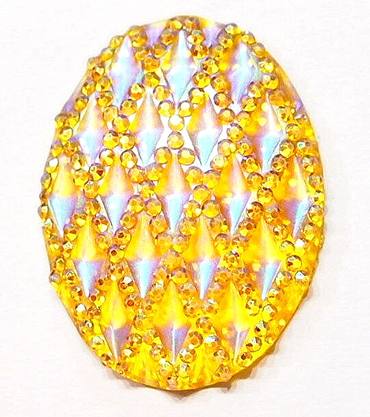 7 Colors 40x30mm Vertical or Horizontal Acrylic Faceted Faux Opal Cameos, Cabs