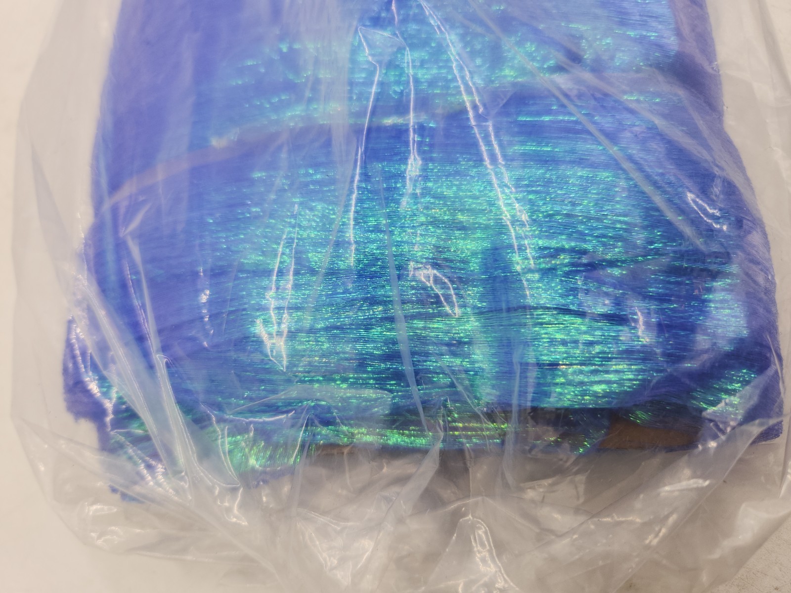 Iridescent Crush Shimmery Organza Royal Blue Fabric 47″ x 20Yd Lightweight Sheer