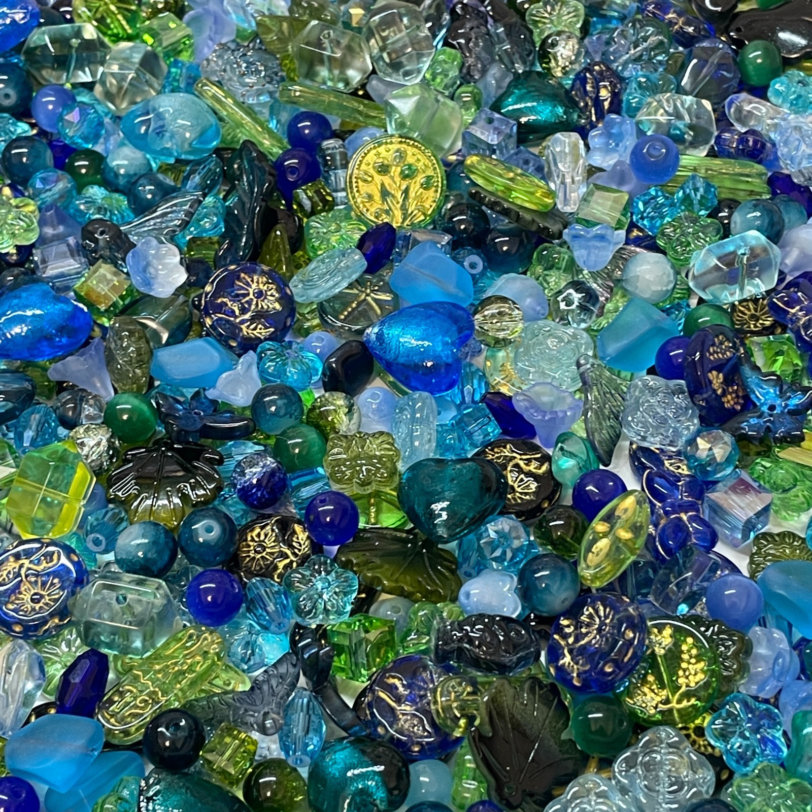100g Handmade Glass Beads Mixed Shapes for DIY Jewelry Sun Catcher Decor
