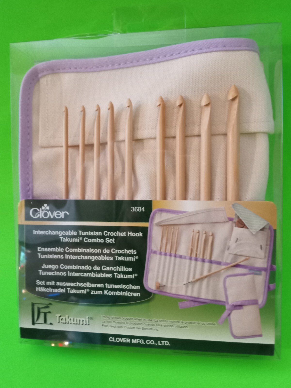 CLOVER #3684 INTERCHANGEABLE TUNISIAN CROCHET HOOK TAKUMI COMBO SET~@47.88