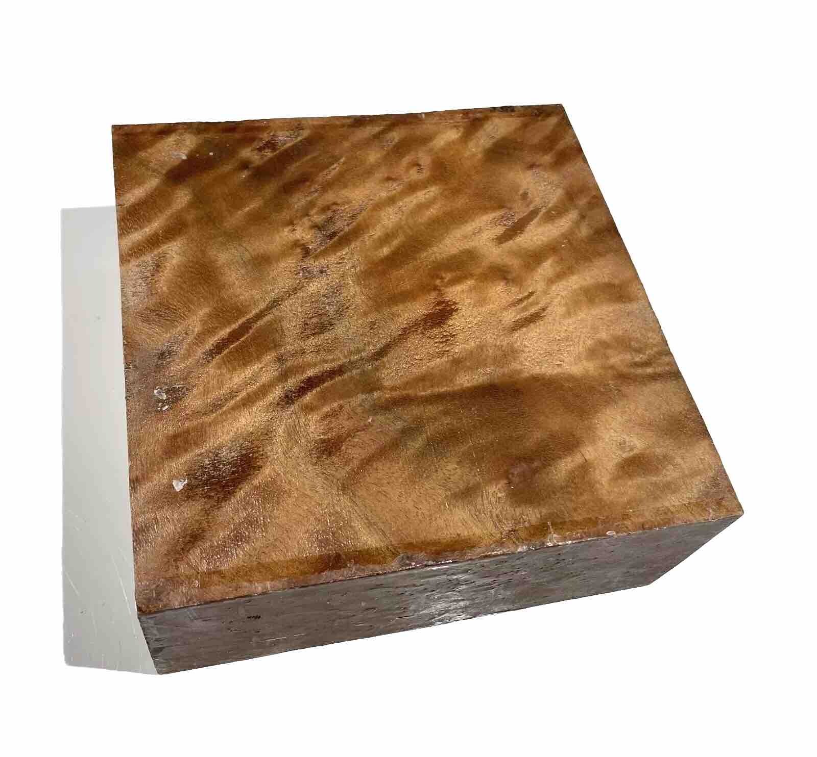 Camphor burl Wood Bowl turning blank 6-7/8” x 6-7/8” x 2-3/4” (d20) air-dried