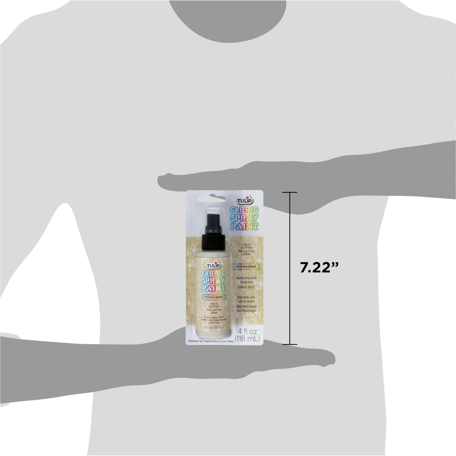 Glitter Spray Paint- Glistening Gold 4 Fl Oz (Pack of 1)