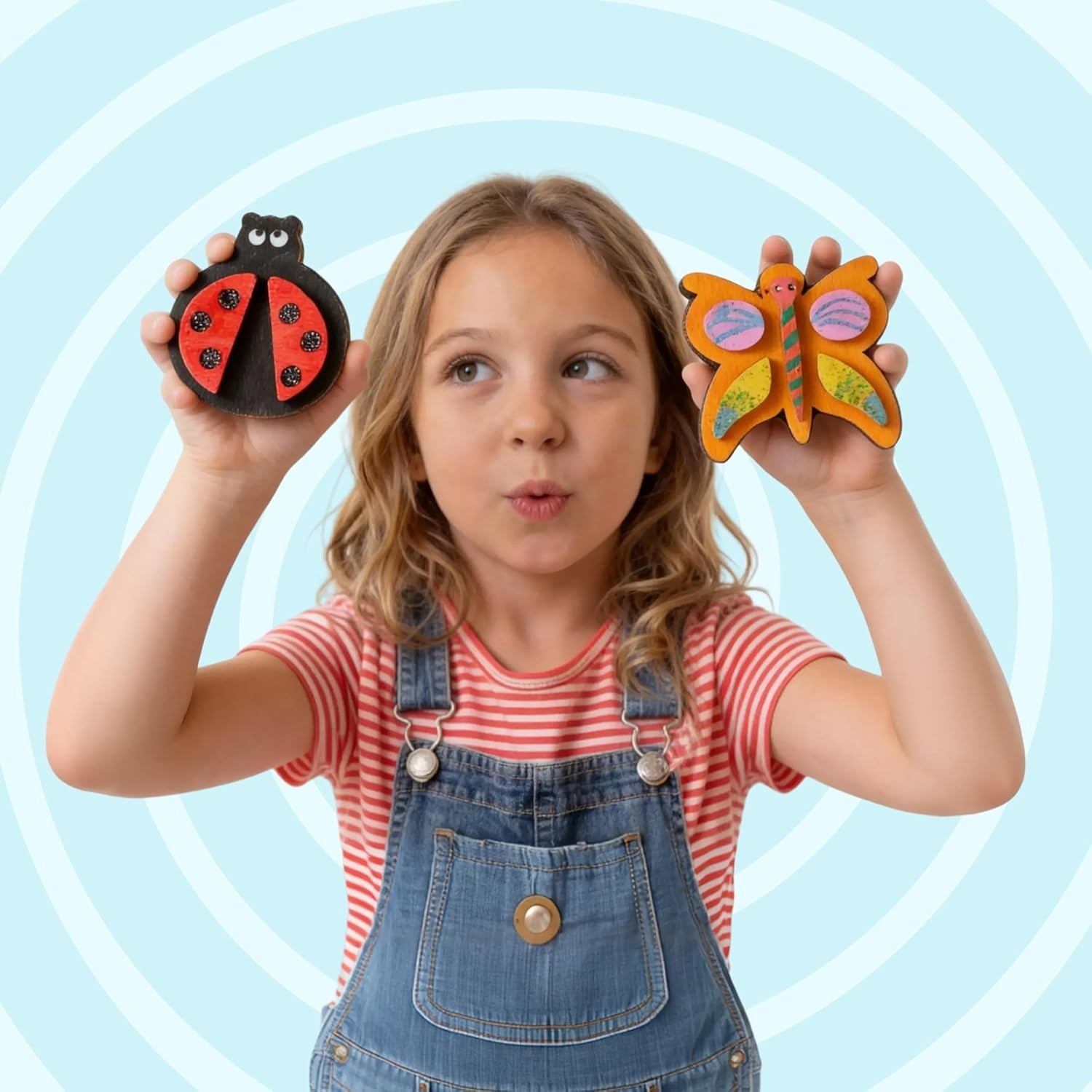 Non-Toxic 12-Piece Wooden Magnet Creativity Kit – Perfect for Kids’ Parties