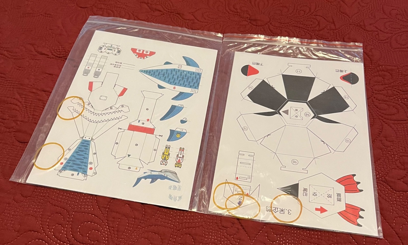 Chinese Paper craft kits – Kamikara style 10 for 1 price!