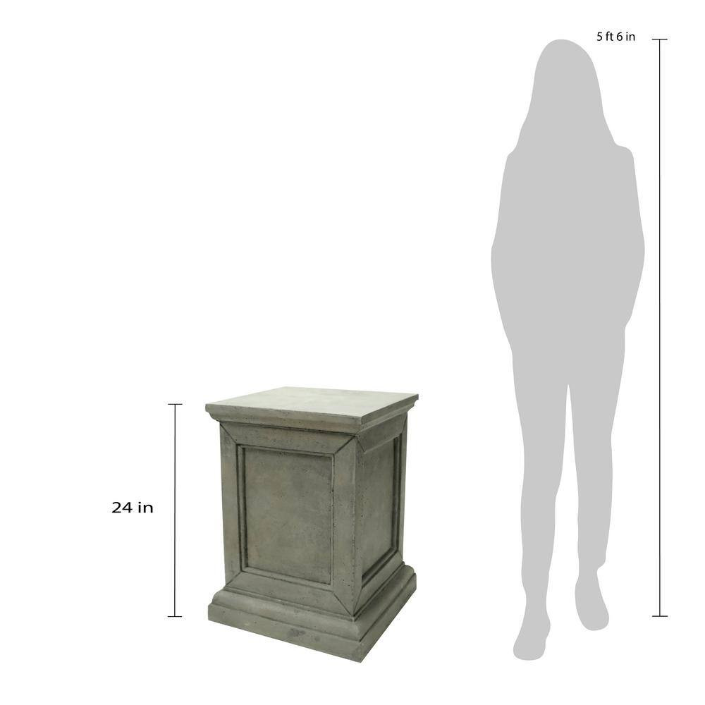 18 In. L X 18 In. W X 24 In. H Square Stand Stone in Aged Granite