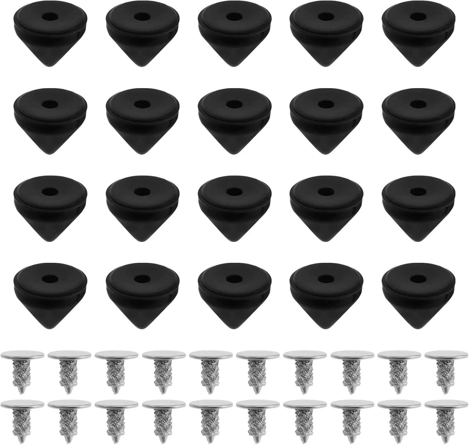 20 Sets 6Mm Black Spare Studs Screws Compatible with Christian Louboutin DIY …