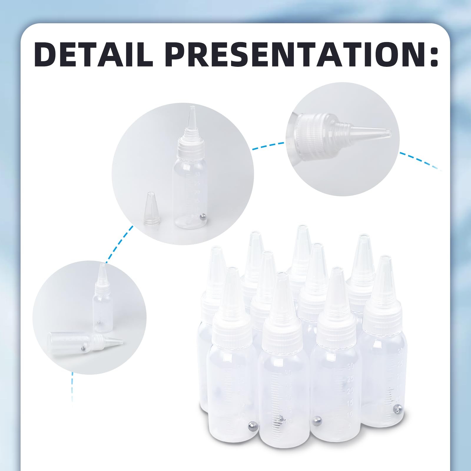 10Pcs Paint Bottle, 30ml Empty Airbrush Bottles with Scale, Plastic Airbrush …