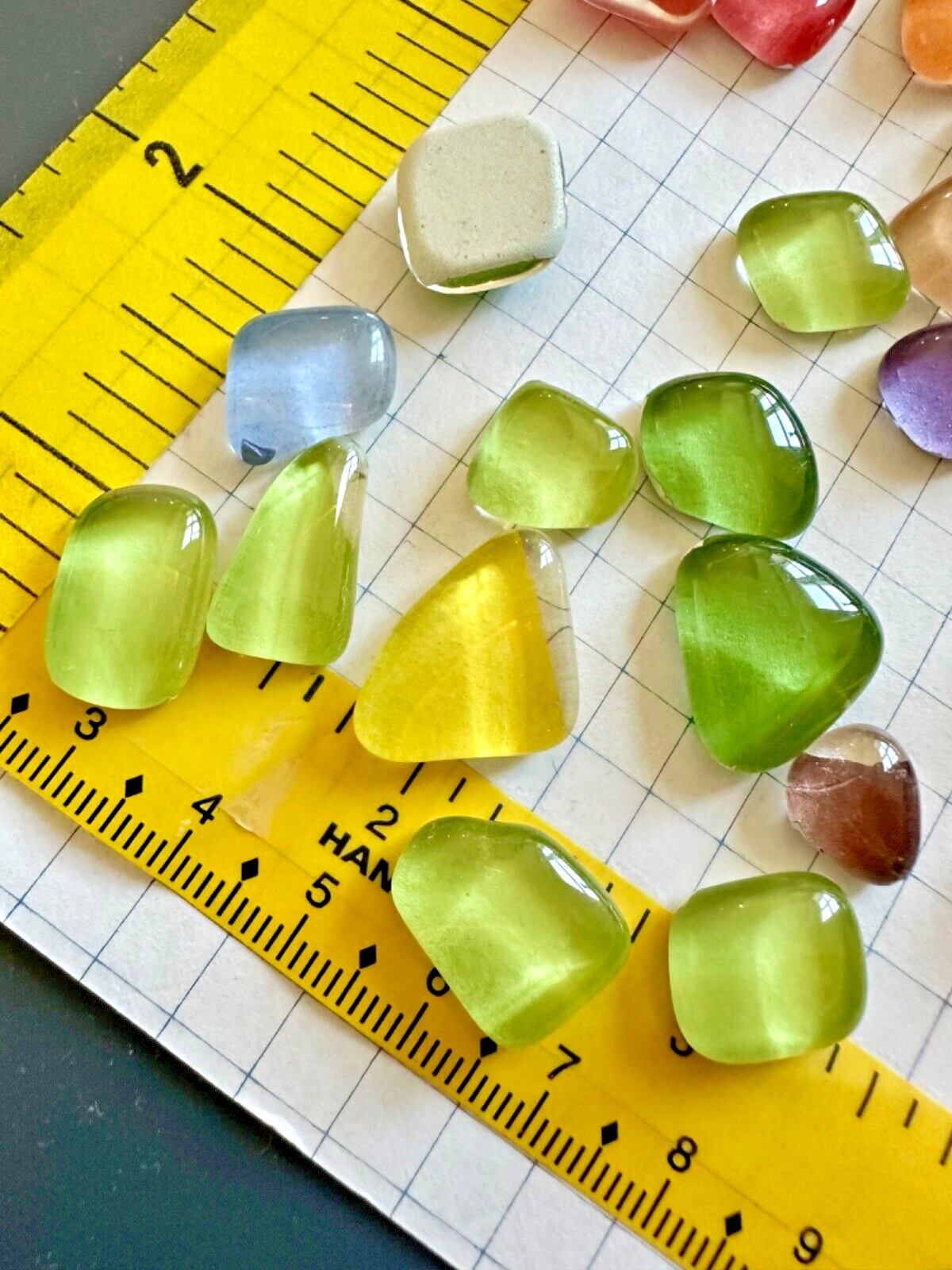 Tiles, Mosaic, GLASS, PEBBLES,2.32 lbs, irregular shaped, Multi color, HUGE LOT