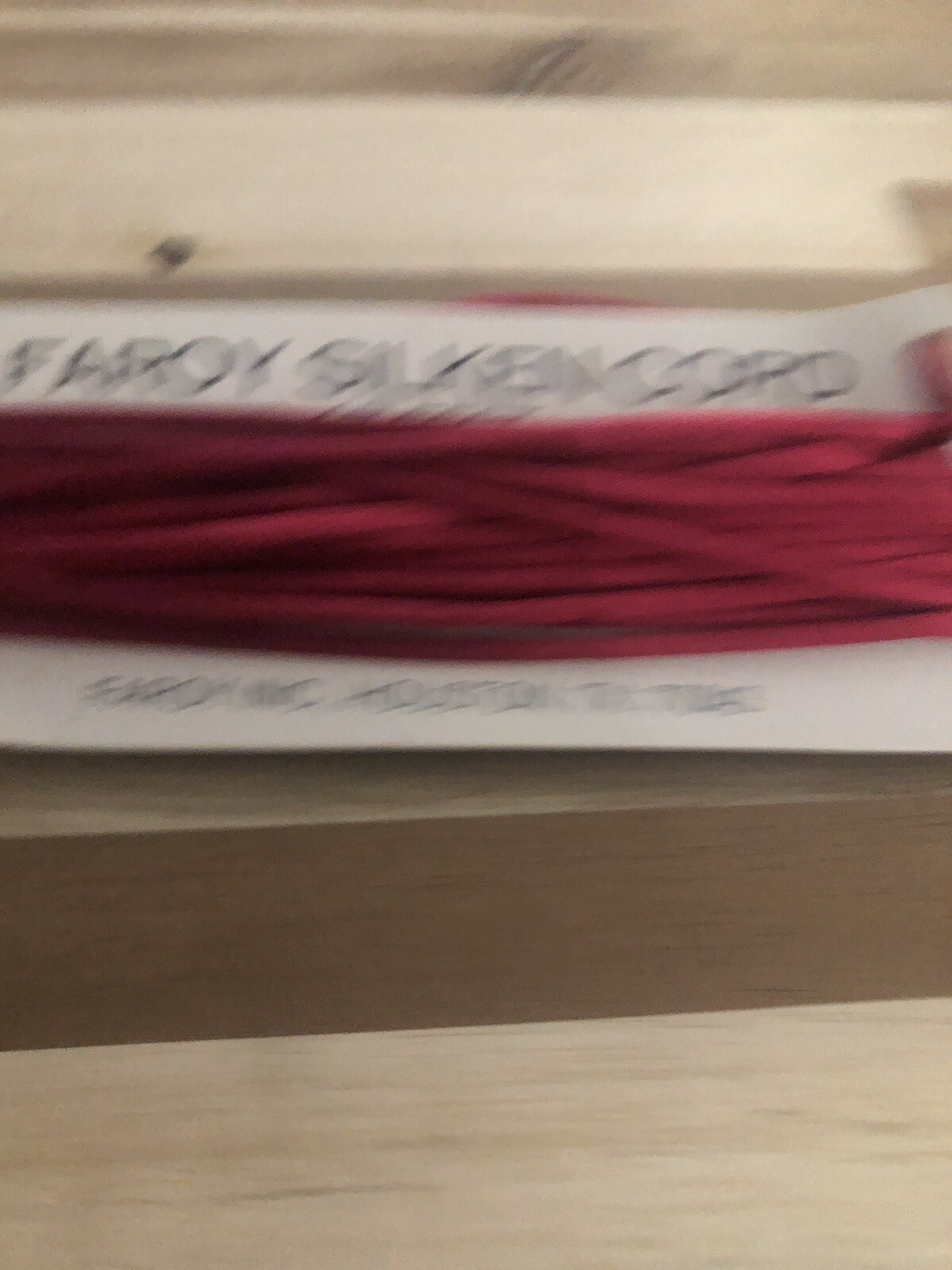 5yds vintage NOS Silken Cord Gimp fabric Trim Jewelry magenta fuchsia Silk Faroy