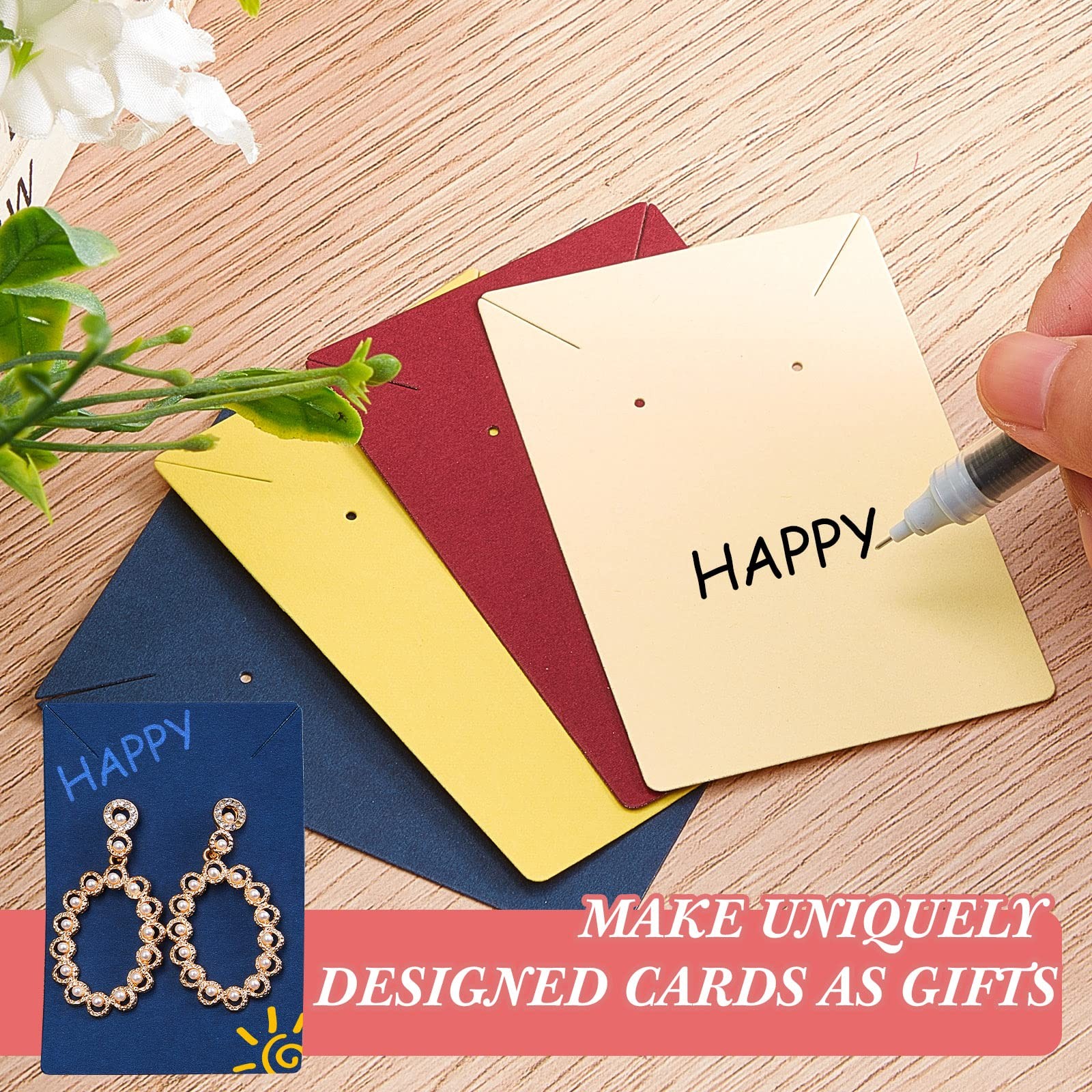 6 Pcs Earring Display Cards Cutting Dies Carbon 2.32 inches by 4.69
