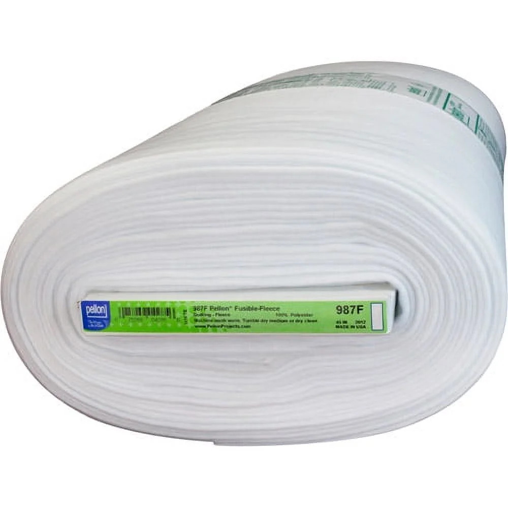 “Pellon Fusible Interfacing Fleece Bolt, Polyester Craft Fabric, White 45″” x 10