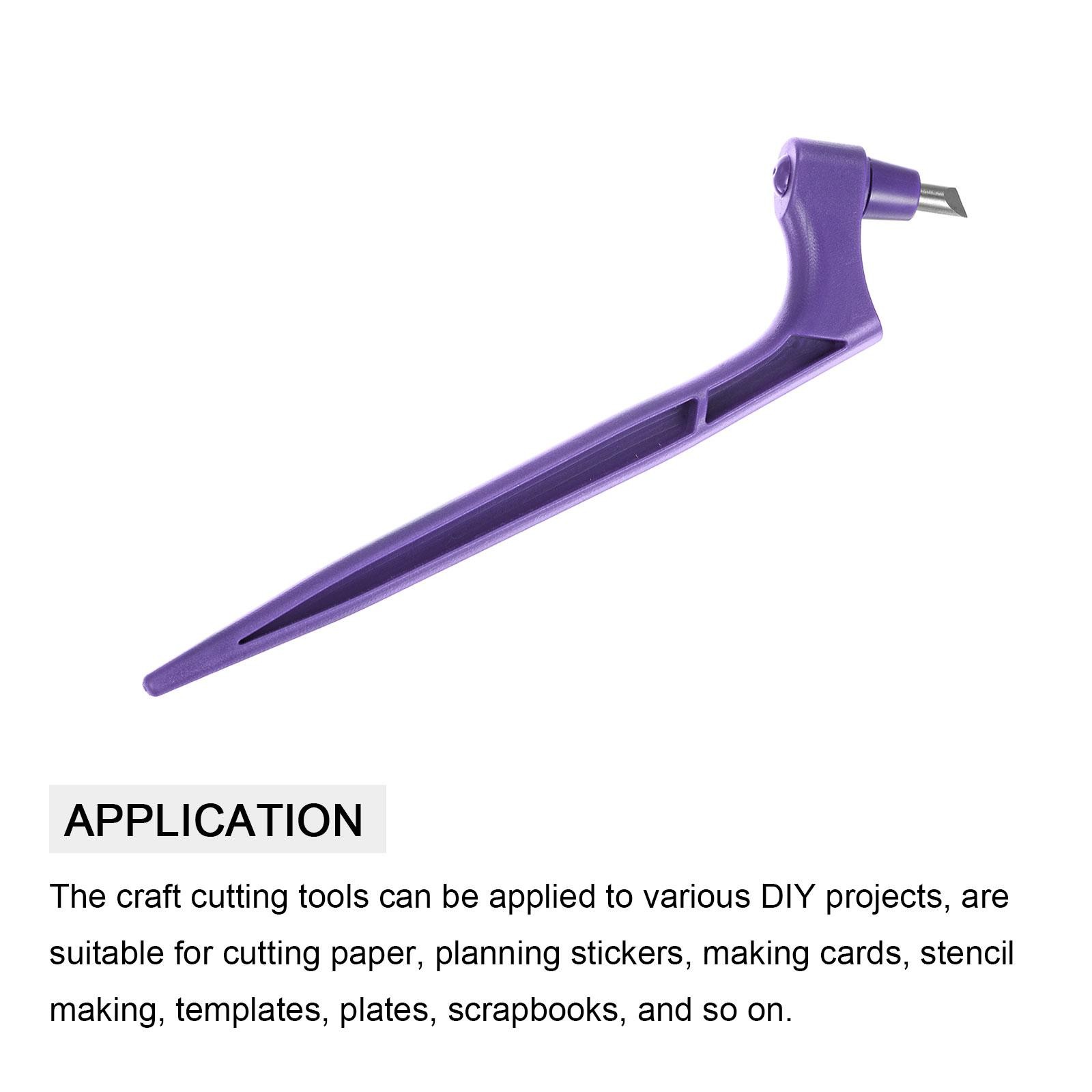 360 Degree Rotating Craft Cutting Tools with 15 30 45 Degree Blade Purple