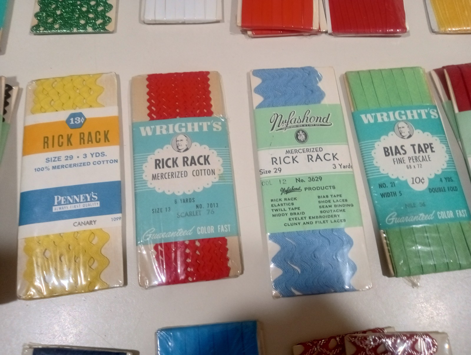 Huge lot of Double Fold Bias Tape Single Fold Rick Rack And The Like