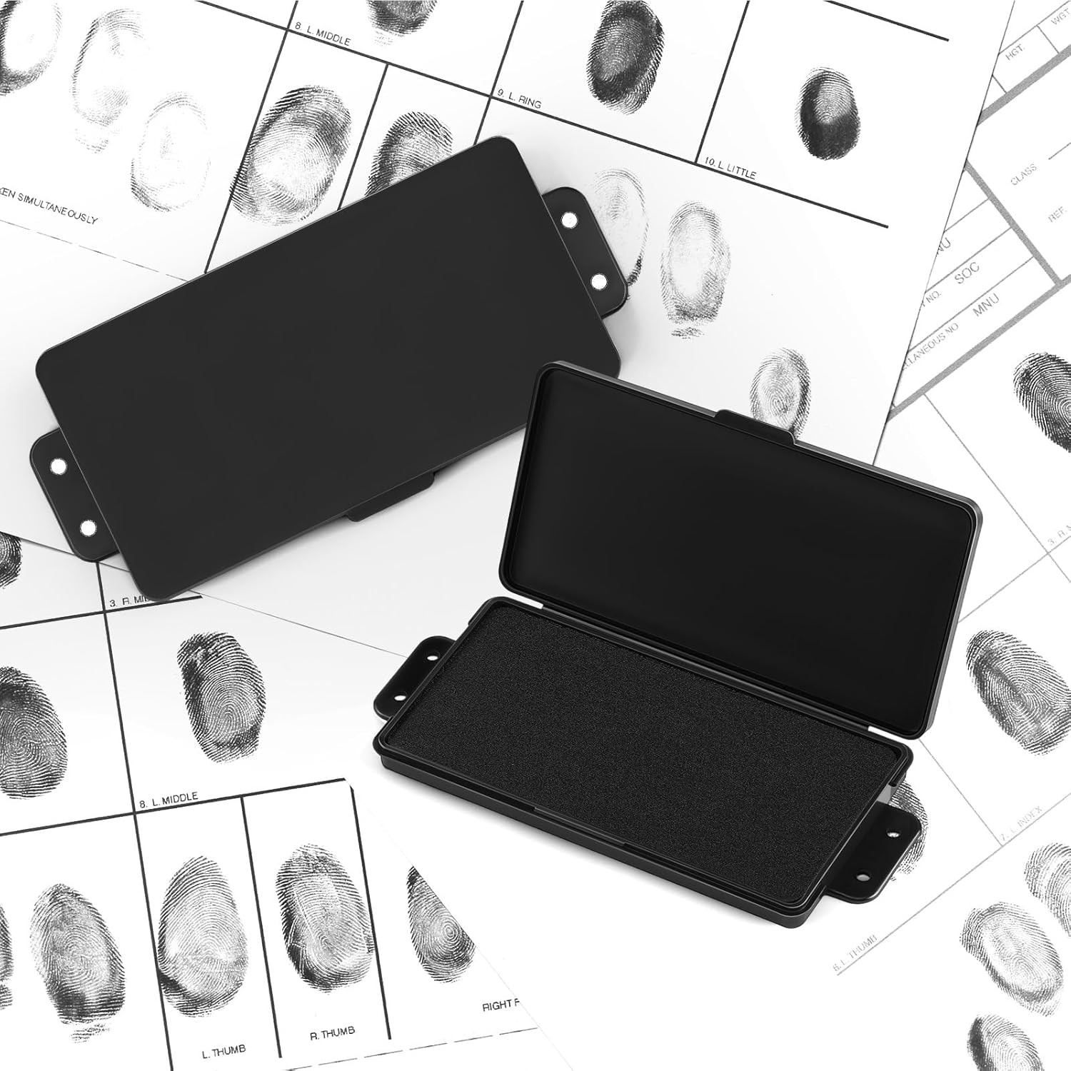 Fingerprint Ink Pads Thumbprint Ink Pads Small Black Stamp for Home Office Notar