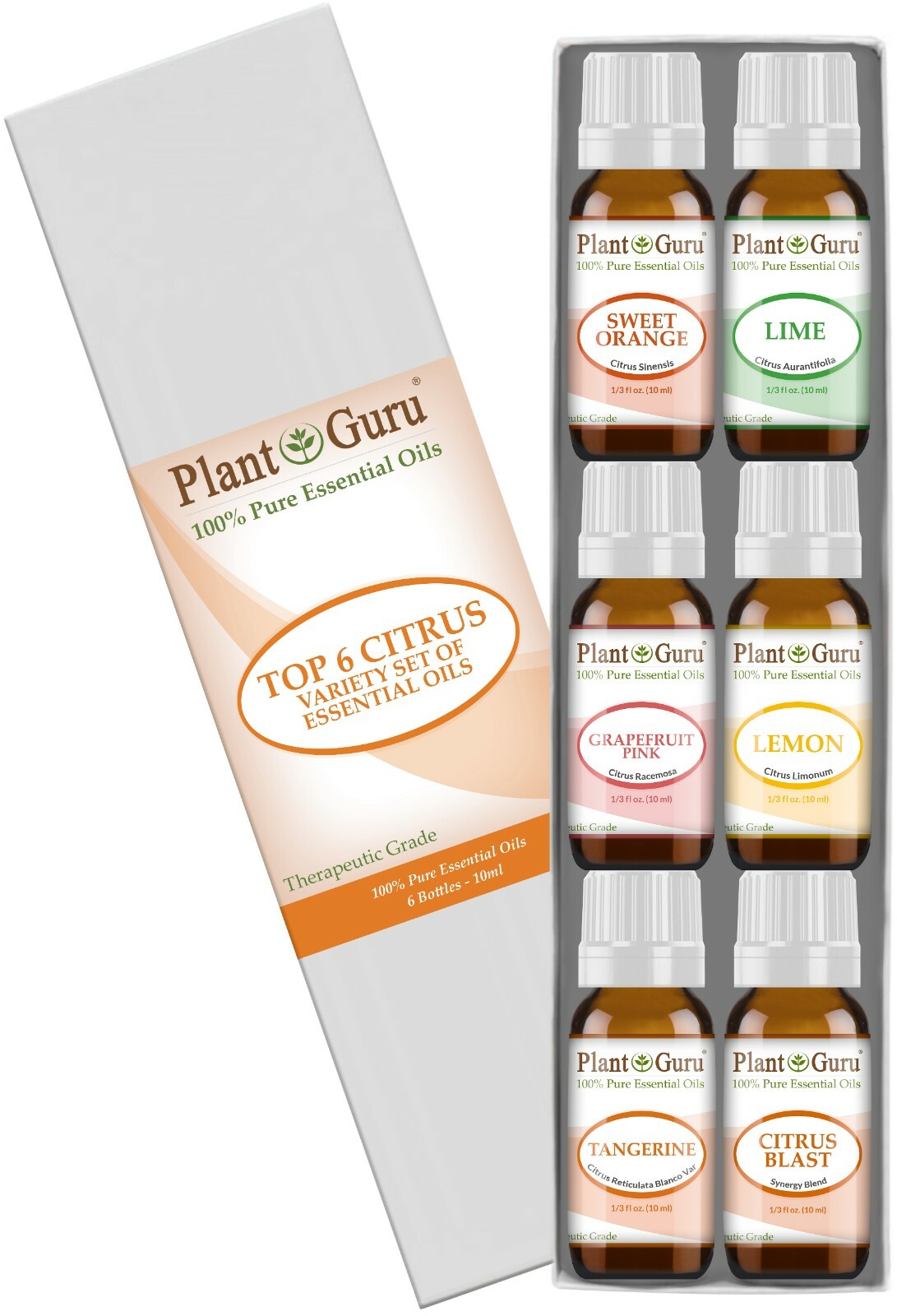 Citrus Essential Oil Set 6 -10ml 100% Pure Natural Therapeutic Grade Oils, Blend