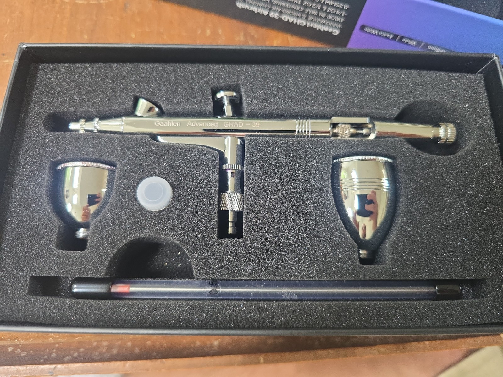 Airbrush Kit, Airbrush Gun dual action 0.35 & 0.5mm Gaahleri new open box