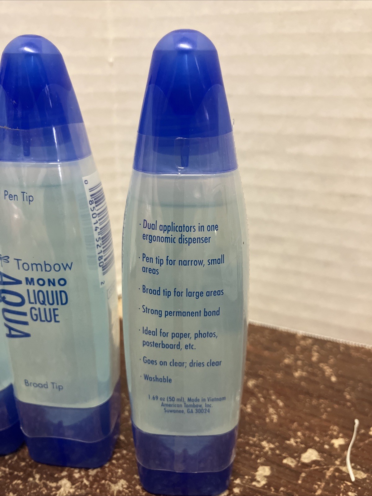 (3-PACK) Tombow Mono Aqua Liquid Glue 1.69oz Dual Applicator Tips Pen and Broad
