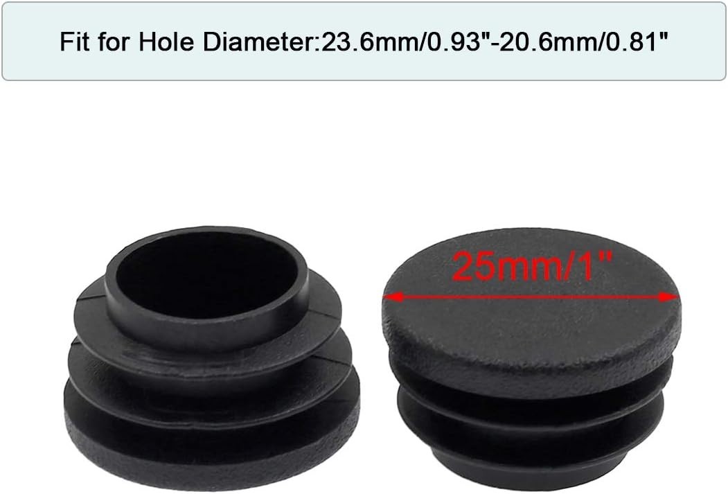 Versatile 12 Pack 25mm Round Tube End Caps for Furniture & Outdoor Projects