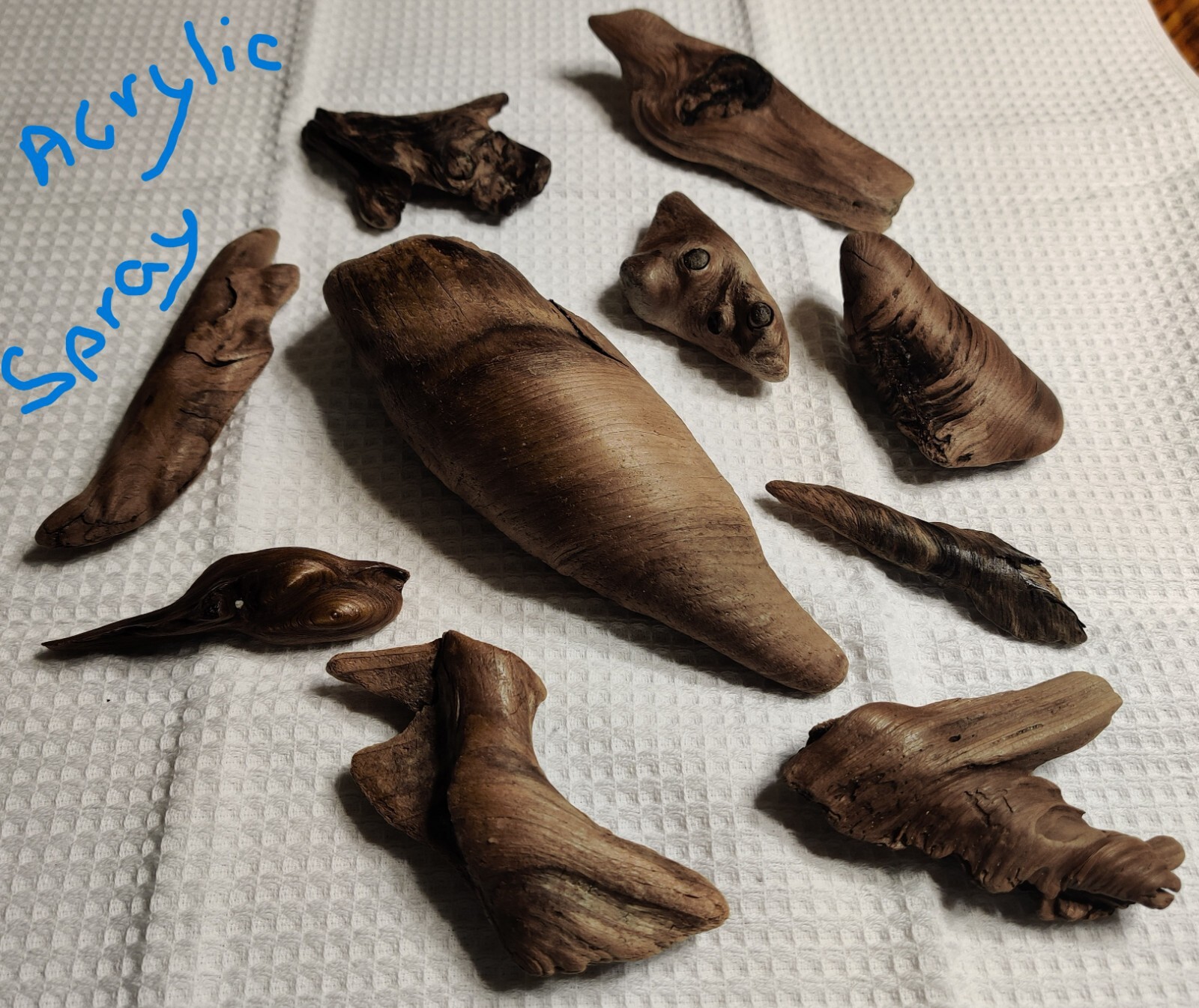 2 lbs. (14+ pcs.) of Beautiful, Unique, Natural Driftwood Gleaned from Lake MI