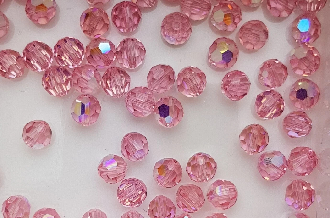144x Swarovski 5000 Crystal AB 6mm Bicone Beads – Genuine Xilion Cut Bulk Pack