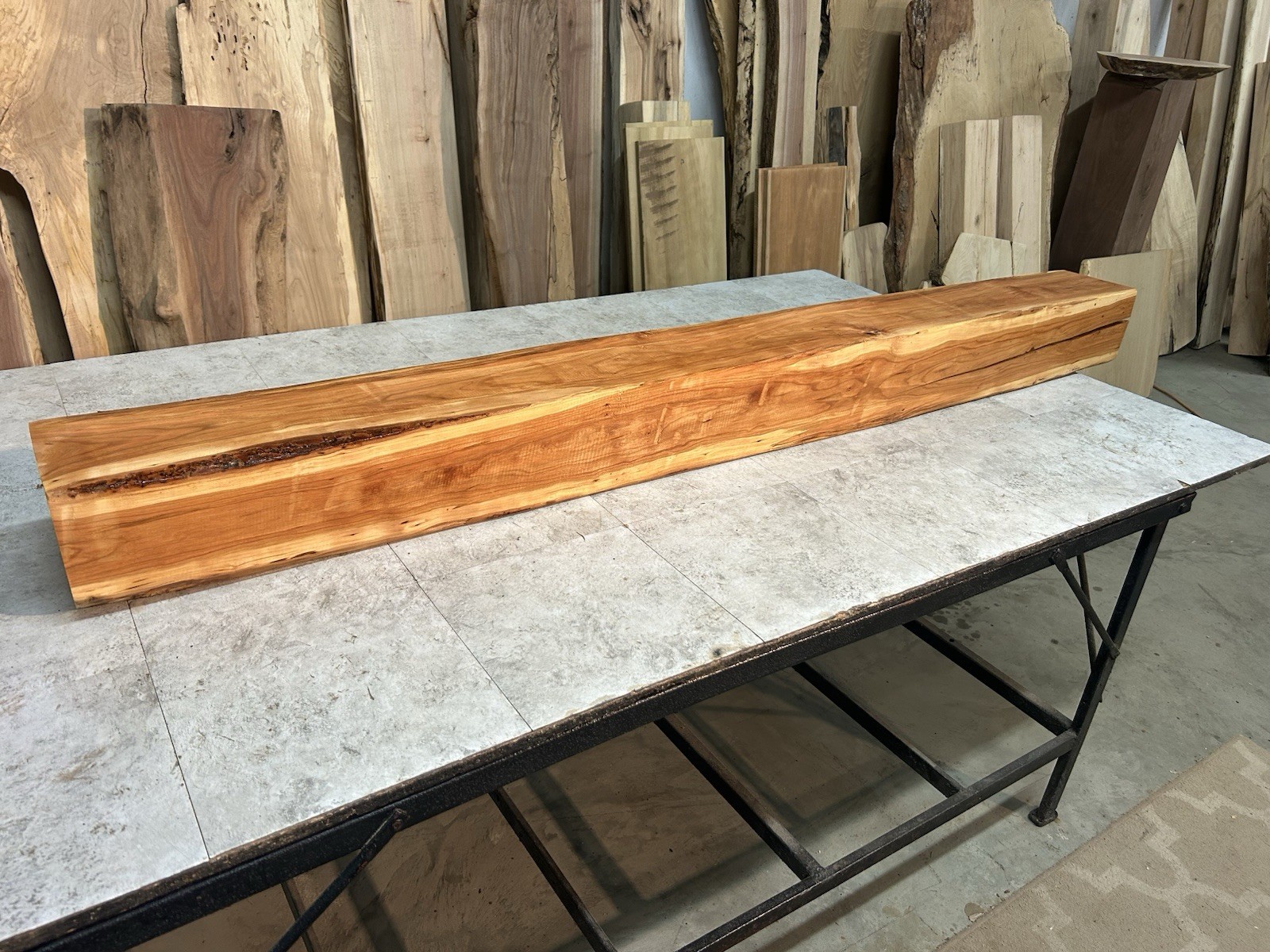 Cherry Mantel Beam/Fireplace Mantel Beam/Rustic Modern Wood/Solid Hardwood Beam