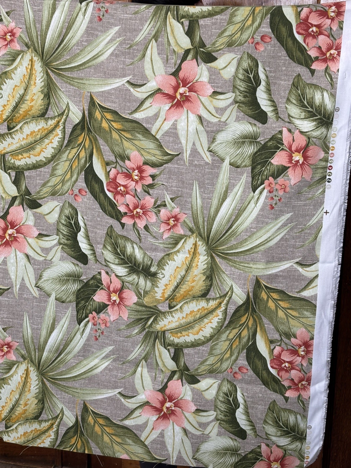 Freeport Summer Indoor outdoor fabric Tropical Fauna & Flowers 2 -Pieces X 54”
