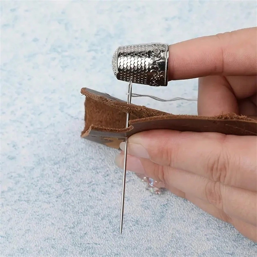1PC Metal Sewing Thimble Finger Protector Hand Stitching Quilting Sewing Tool US