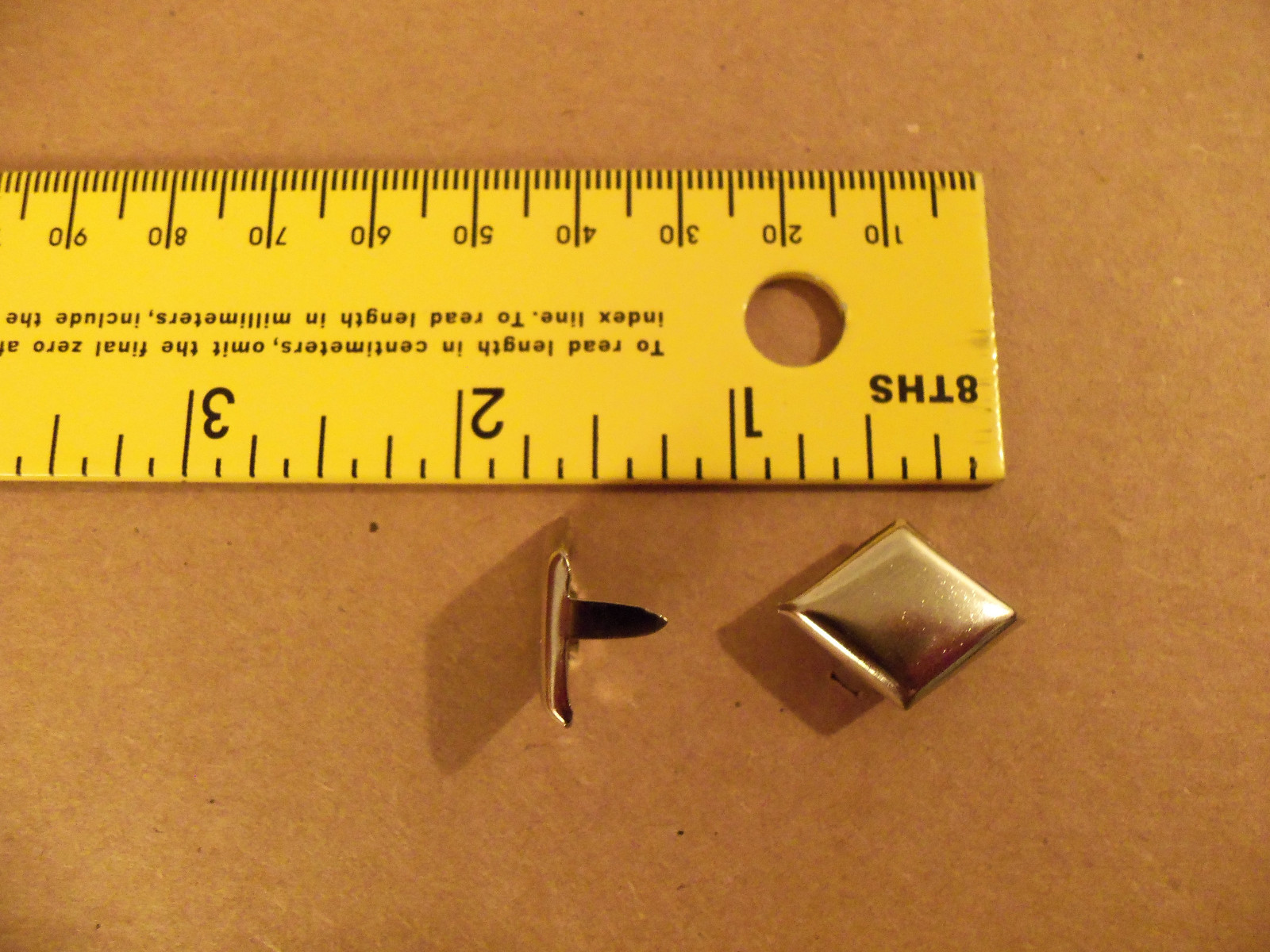 7/8″ Nickel Plated / Solid Brass Diamond Spots / Studs For Leather (Pack Of 50)