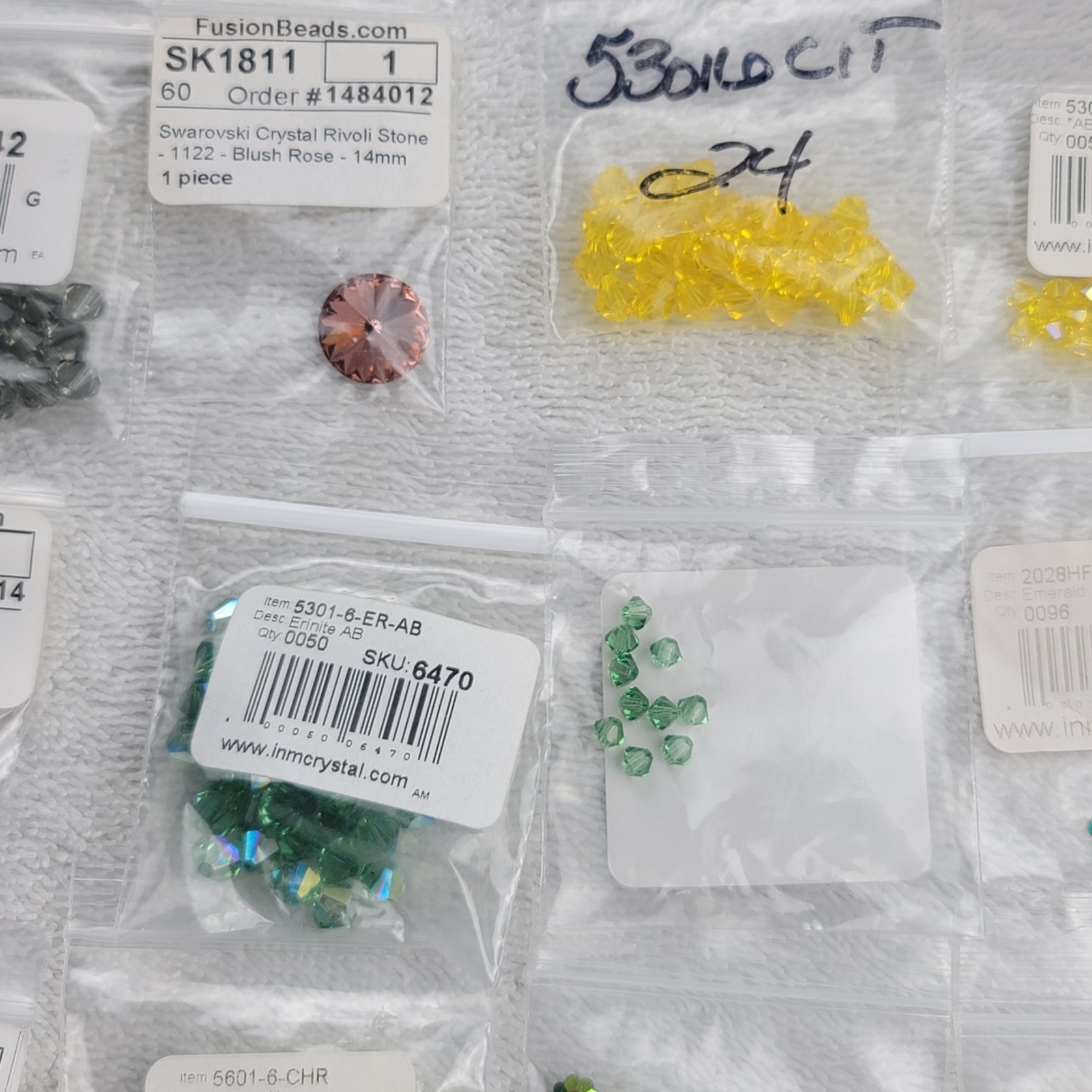 Swarovski Crystal Bead Lot Bicone Cube Pendant Fancy Stone Mixed Qty