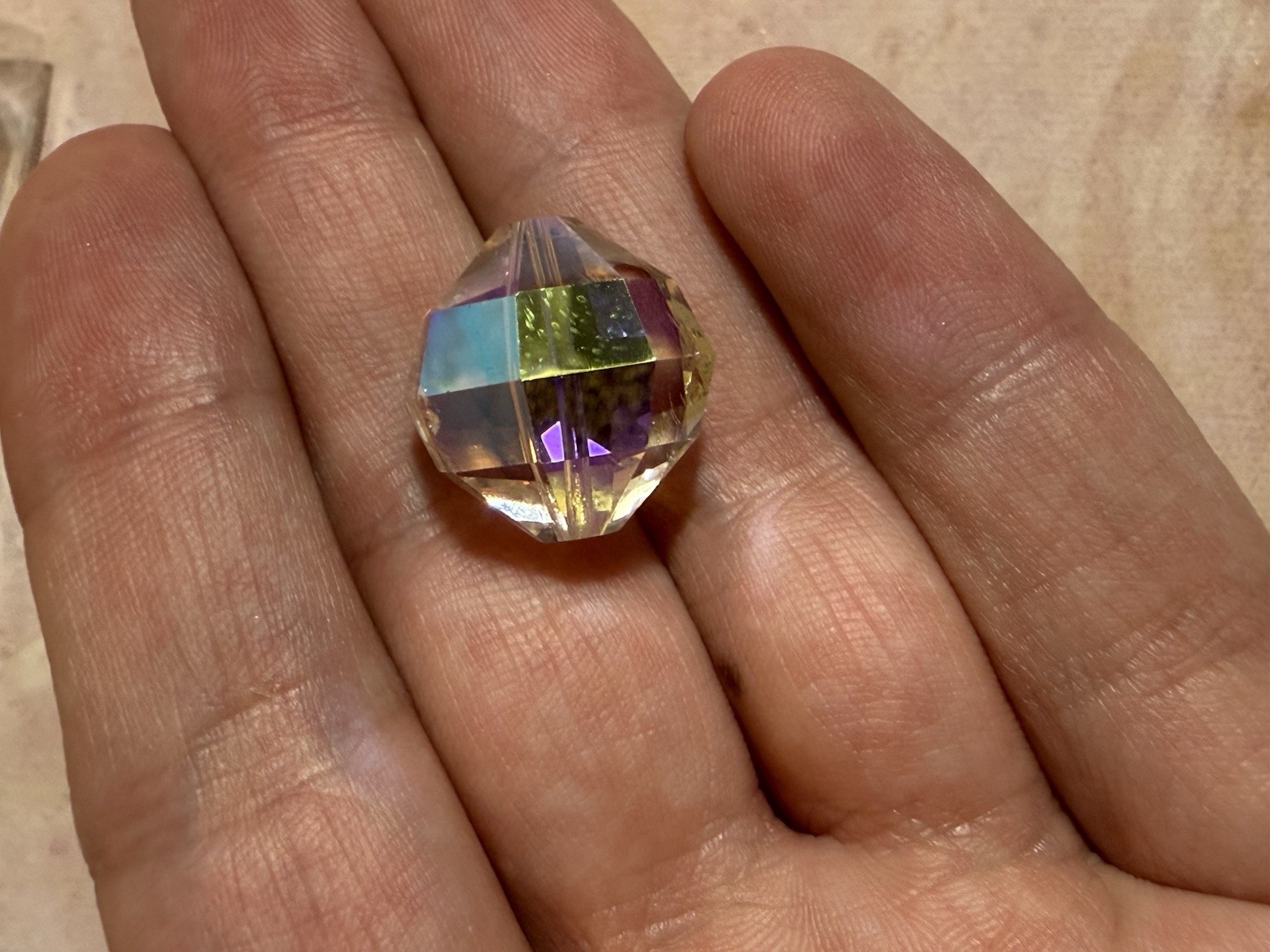 Vintage Swarovski – 16mm Round Cut Beads #346 – Crystal AB