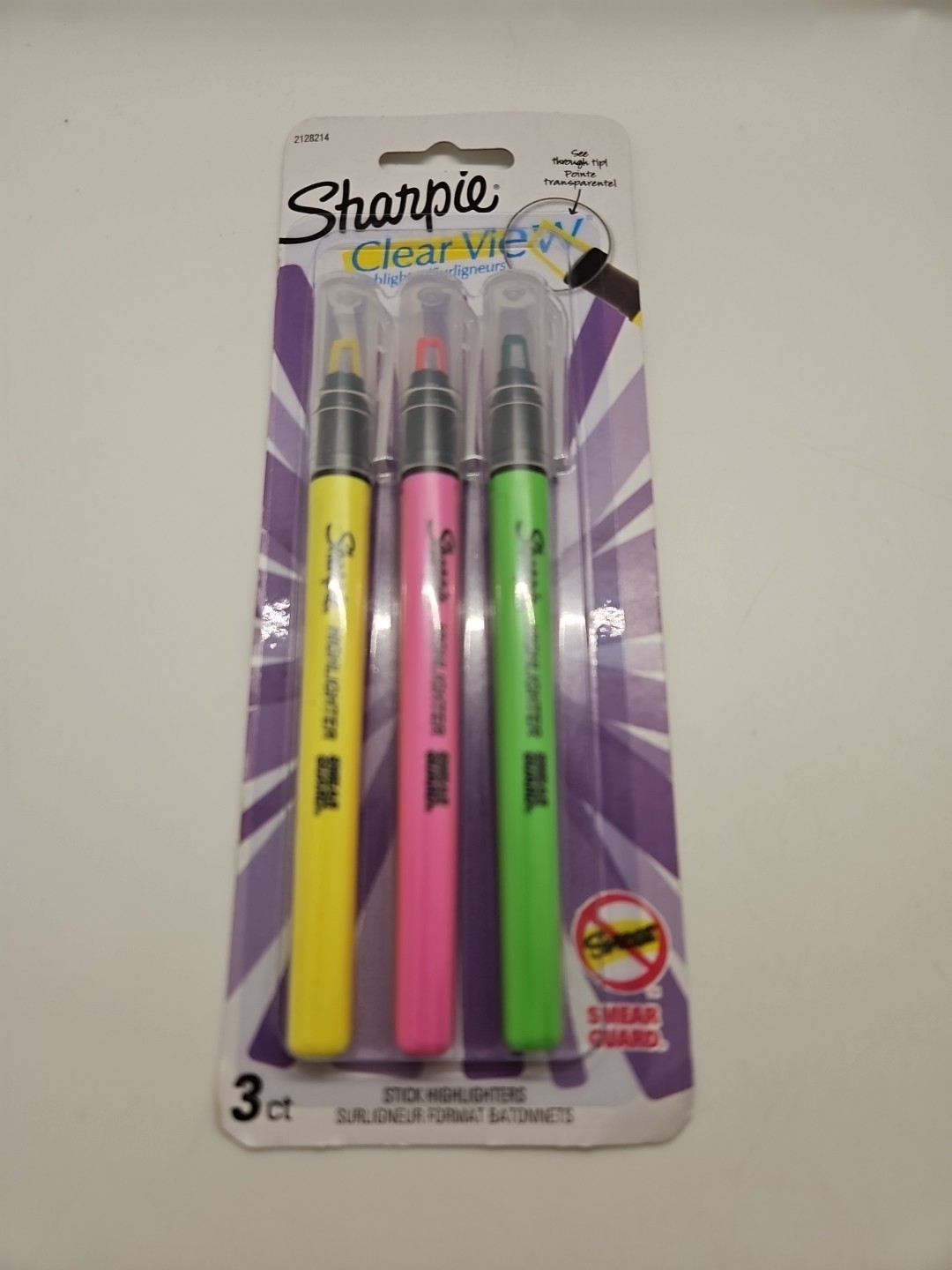 Sharpie Clearview Pen-Style Highlighter, Assorted Color, Chisel Tip, Two Packs