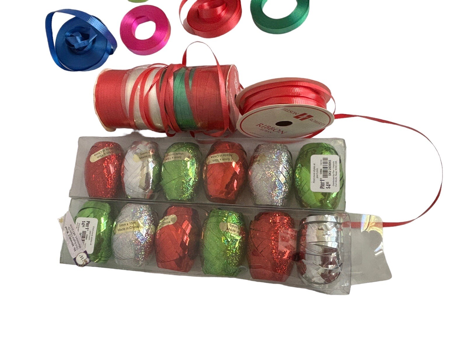 Curling Ribbon VINTAGE To Now Mixed Lot 43 Gift Wrap Bow Making – New and Used