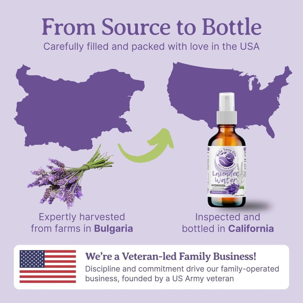 Pure Lavender Water Hydrosol 100% Natural Skin Hair Face Aromatherapy Toner