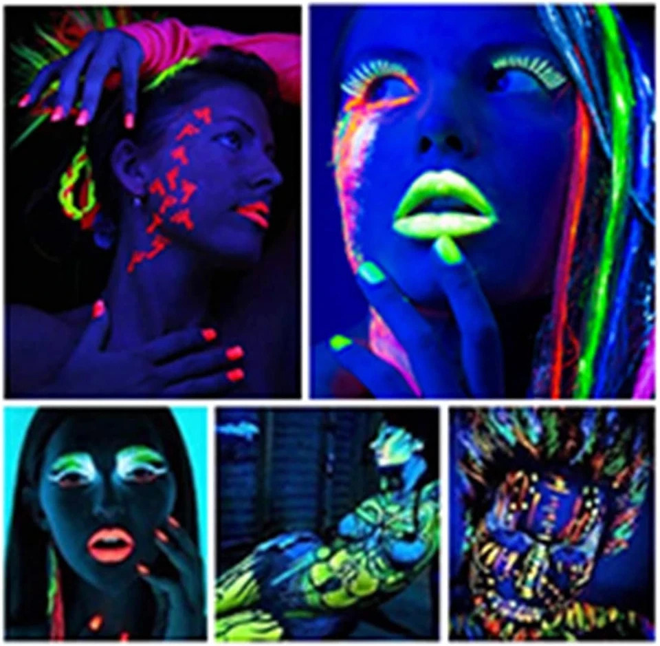 Glow in the Dark Powder 12 Colors Epoxy Resin Dye Luminous Pigment Powder Safe L