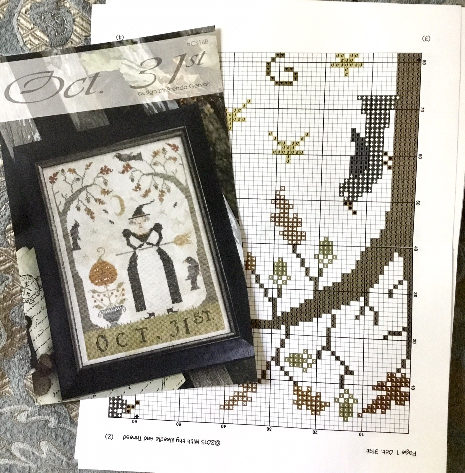 Brenda Gervais OCT. 31st HALLOWEEN Cross Stitch Pattern – NIP