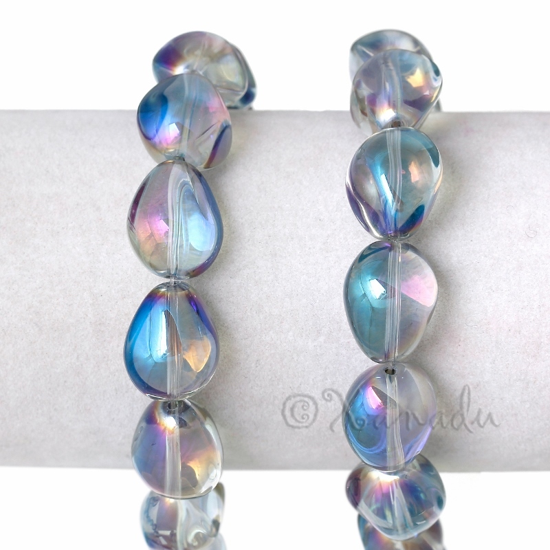 Aurora Borealis Wholesale Teardrop AB Finish Glass Beads G2986 – 10, 20 Or 50PCs