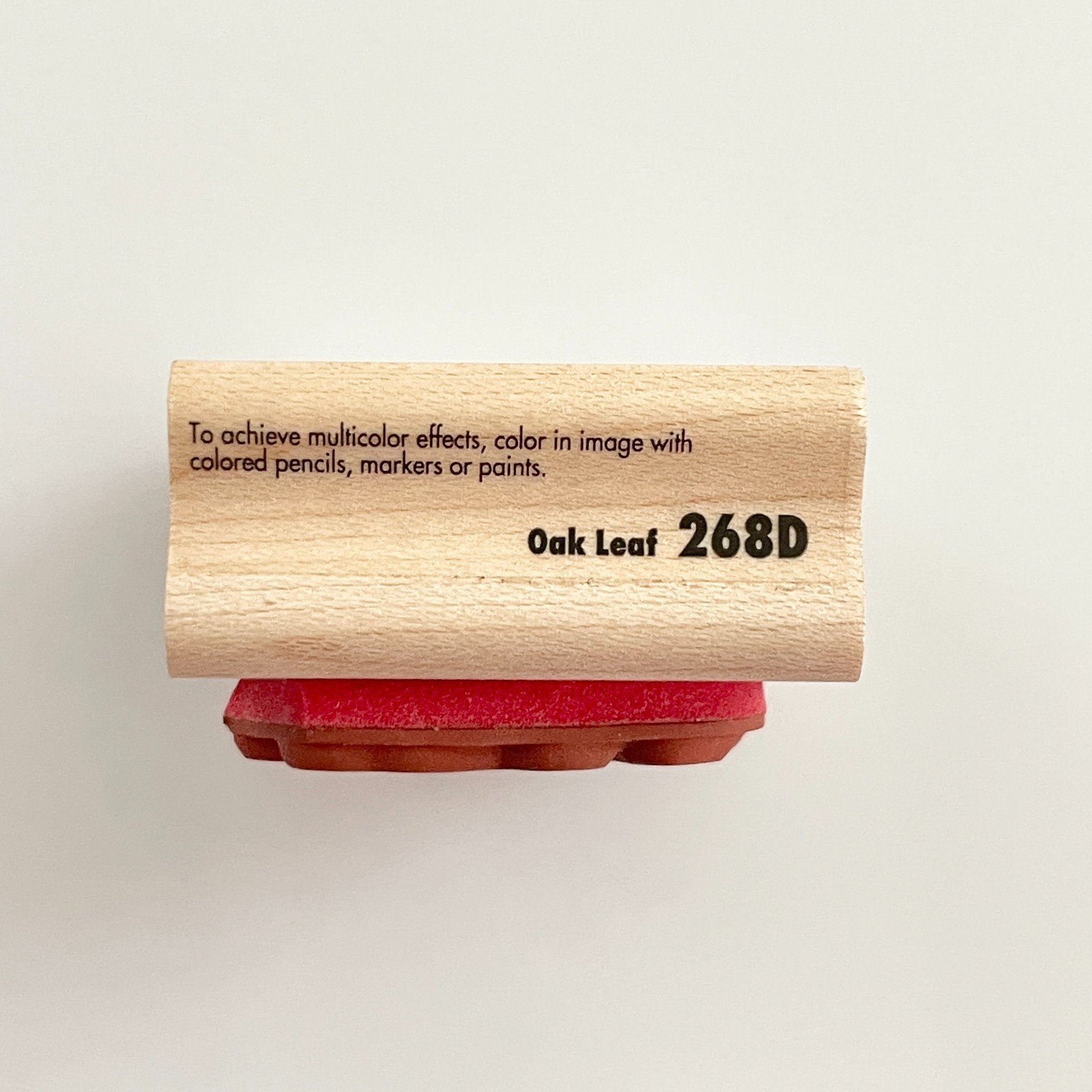 Rubber Stampede Single Oak Leaf 268D Wood Mounted Rubber Stamp