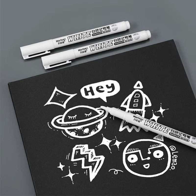 3pcs White Waterproof Permanent Paint Marker Pens for Metal Wood Fabric